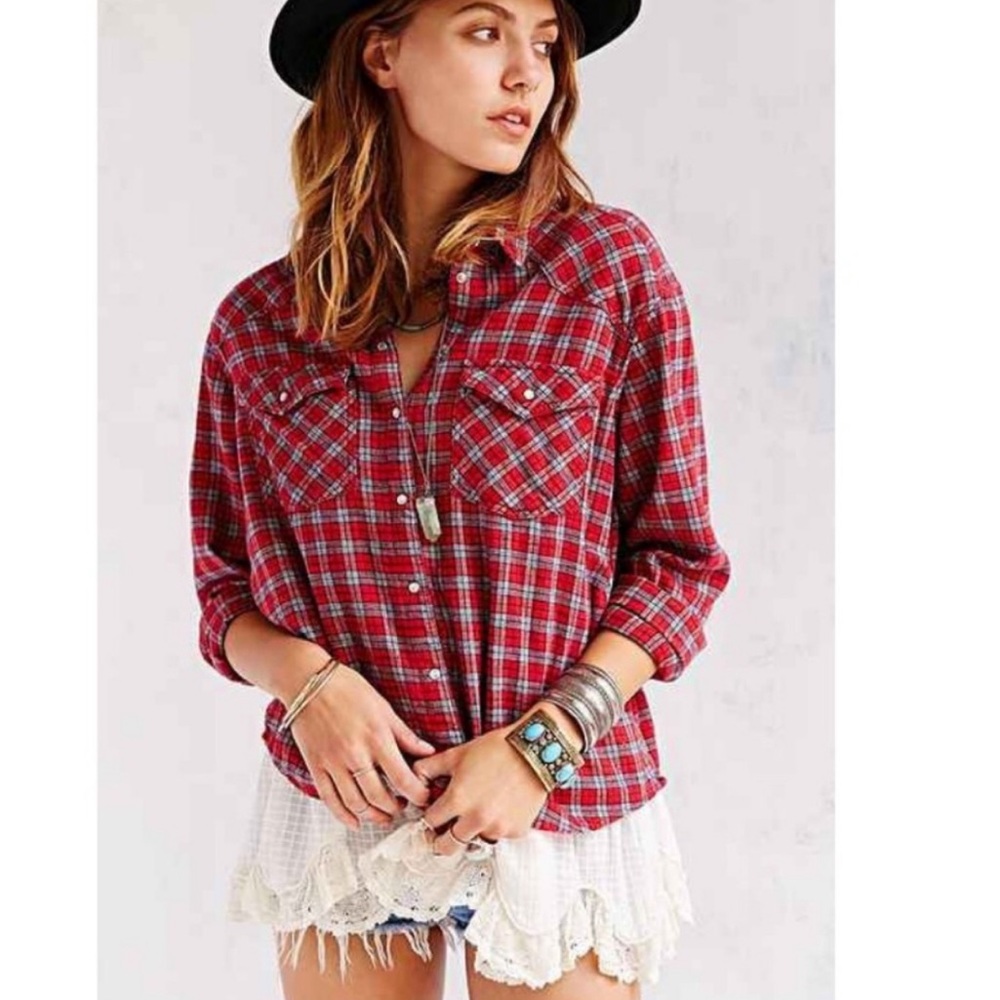 Urban Outfitters | BDG Flannel with Lace Petticoat